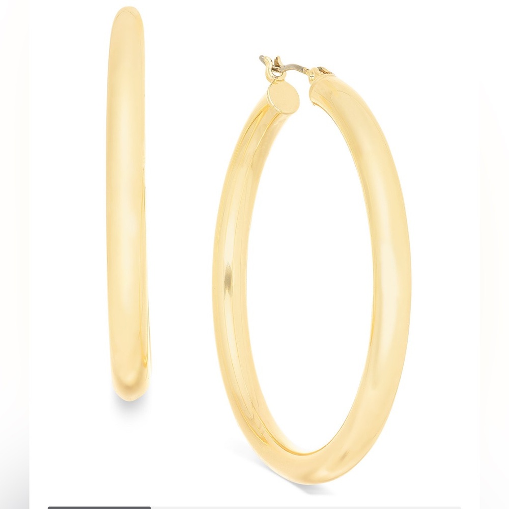 Classic On 34th Gold Hoop Earrings New With Tags Approx. Size: 1 & 4/5"